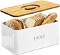 ceramic bread bin with wooden lid